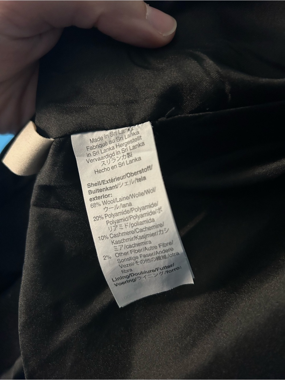 Madewell Black Wool Blend Zip Front Coat - Picture 4 of 5